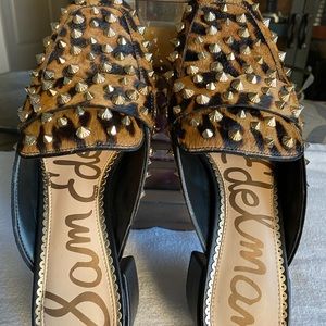 SAM EDELMAN STUDDED CALF HAIR SHOES